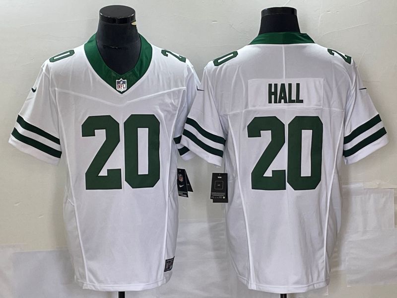 Men New York Jets #20 Hall White Nike Throwback Player Game NFL Jersey->women mlb jersey->Women Jersey
